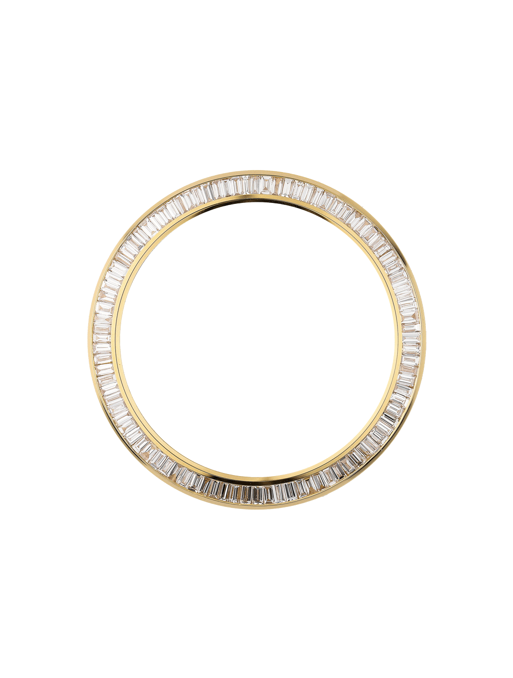 Rolex 41mm Yellow Gold Baguette-Cut Diamond Custom Bezel Rolex 41mm Yellow Gold Baguette-Cut Diamond Custom Bezel