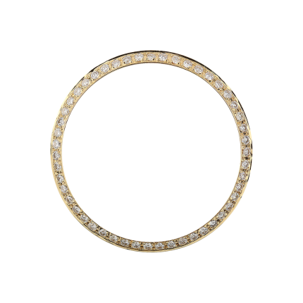 Rolex Day-Date _ DateJust 36mm Yellow Gold Round Diamonds Custom Bezel