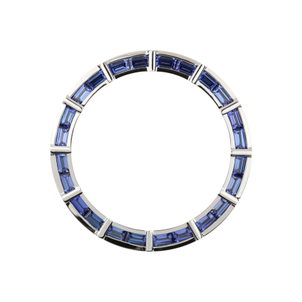 Rolex Daytona Baguette-Cut Blue Sapphire Precious Stones Custom Bezel