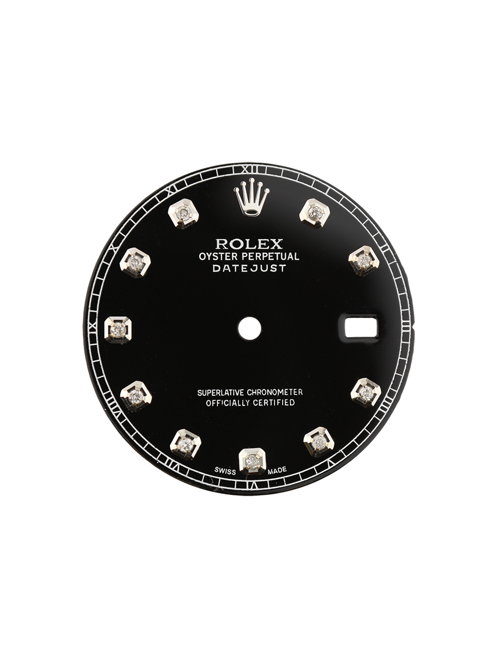 Black Custom Dial Rolex DateJust 36mm with Diamond hour Markers