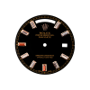 Black/Baguette-Cut Diamond Hour Markers Custom Rolex Day-Date 41mm Dial