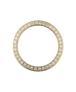 Rolex 36mm Oversize Yellow Gold Round Diamonds Custom Bezel
